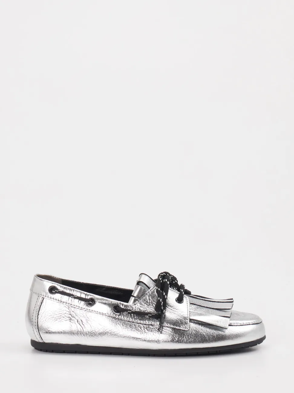 Kennel & Schmenger – Loafer aus Metallic-Leder in Silber