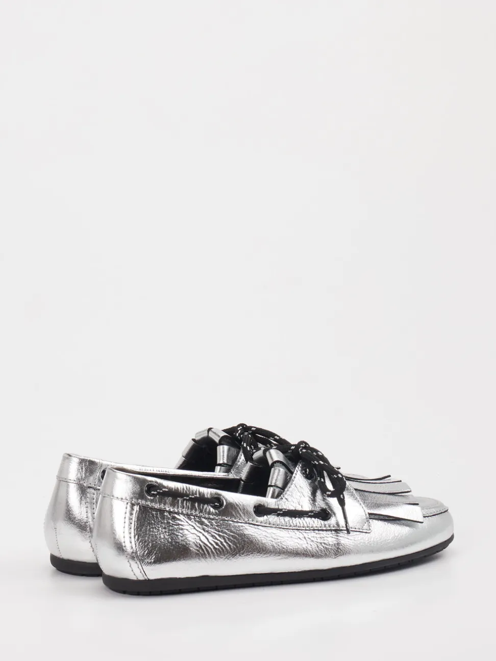 Kennel & Schmenger – Loafer aus Metallic-Leder in Silber