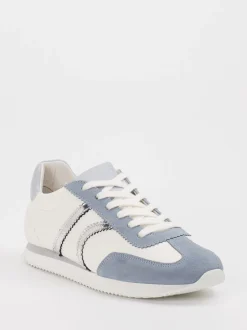 Kennel & Schmenger – Sneaker aus Velour/Leder Cremeweiß