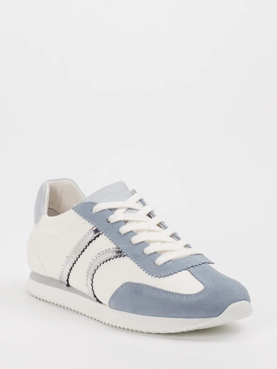 Kennel & Schmenger – Sneaker aus Velour/Leder Cremeweiß