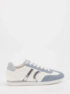 Kennel & Schmenger – Sneaker aus Velour/Leder Cremeweiß