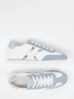 Kennel & Schmenger – Sneaker aus Velour/Leder Cremeweiß