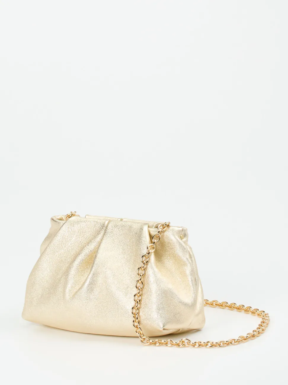 Konstantin Starke – Abendtasche aus Metallicleder Gold