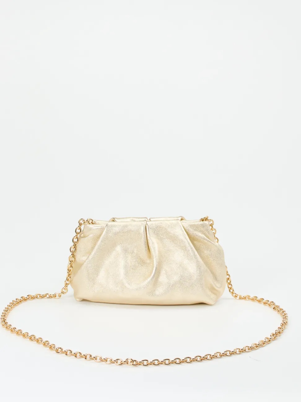 Konstantin Starke – Abendtasche aus Metallicleder Gold