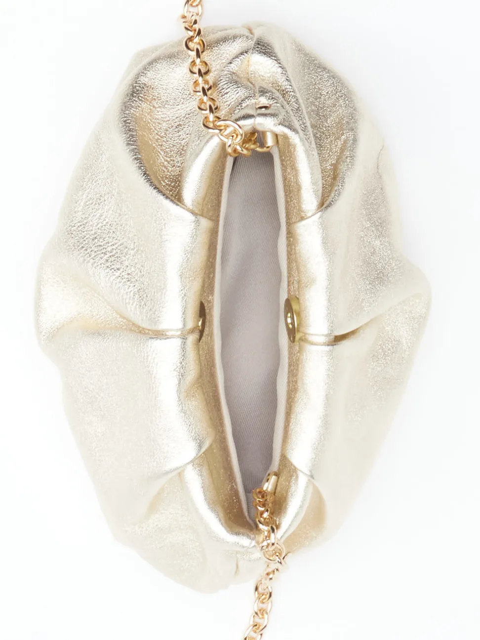 Konstantin Starke – Abendtasche aus Metallicleder Gold