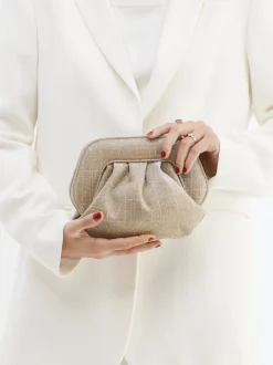 Konstantin Starke – Abendtasche aus Leder goldfarben