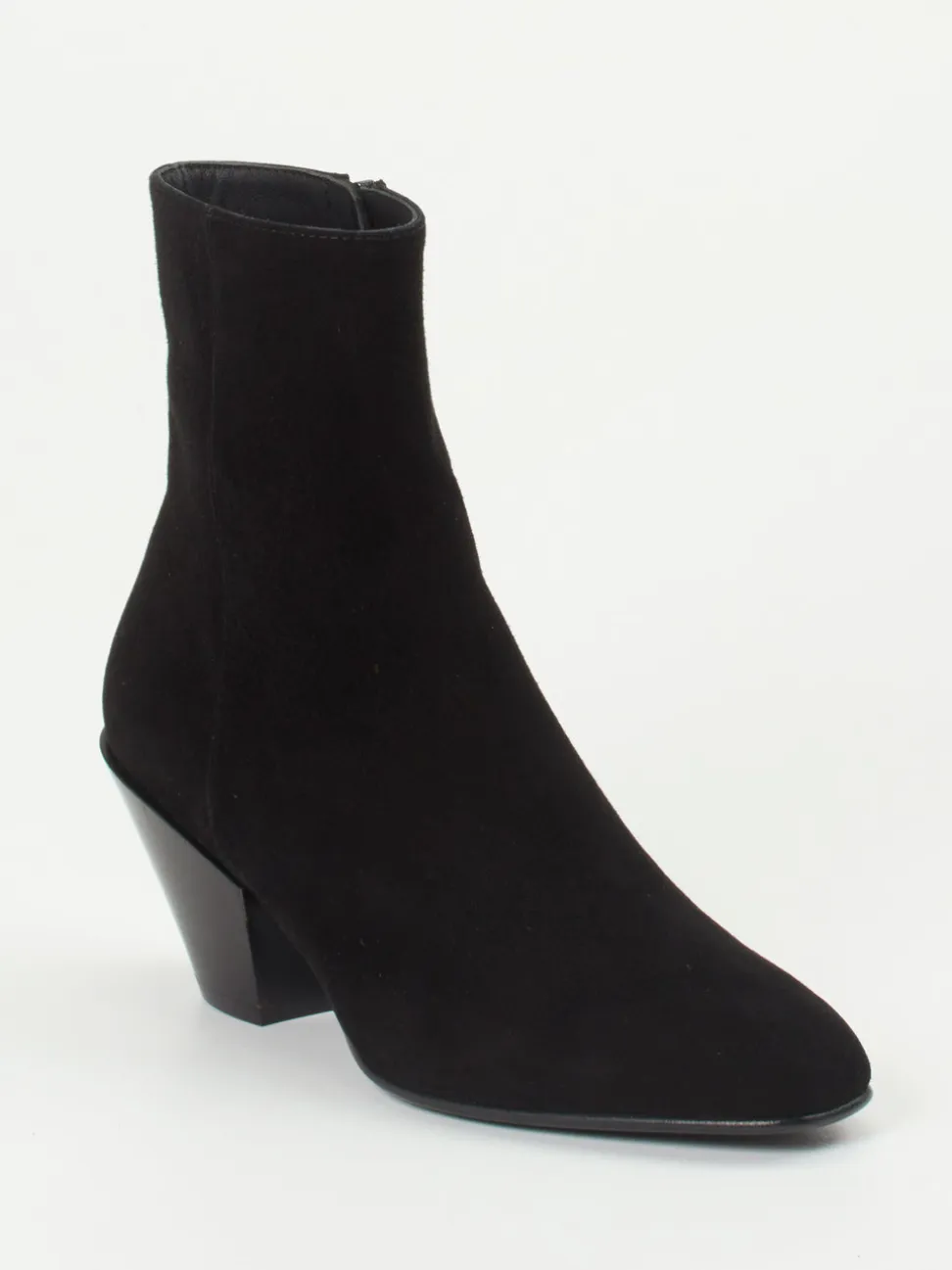 Konstantin Starke – Ankle Boots aus Veloursleder Schwarz