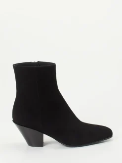 Konstantin Starke – Ankle Boots aus Veloursleder Schwarz