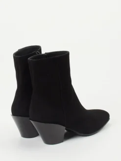 Konstantin Starke – Ankle Boots aus Veloursleder Schwarz