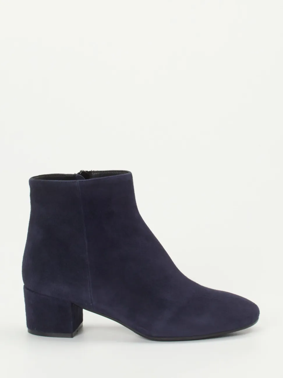 Konstantin Starke – Ankle Boots aus Veloursleder Dunkelblau