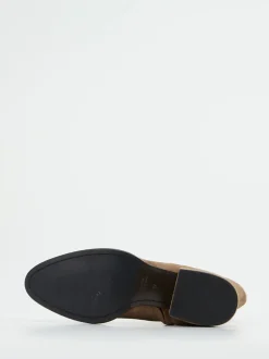 Konstantin Starke – Ankle Boots aus Veloursleder sandbraun