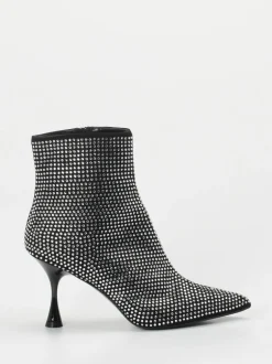 Konstantin Starke – Ankle Boots aus Metallic mit Strass
