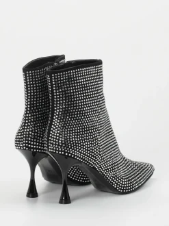 Konstantin Starke – Ankle Boots aus Metallic mit Strass