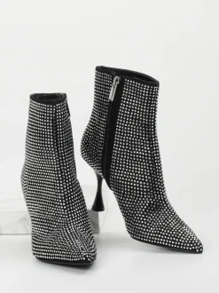 Konstantin Starke – Ankle Boots aus Metallic mit Strass
