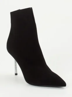 Konstantin Starke – Ankle Boots aus Veloursleder Schwarz