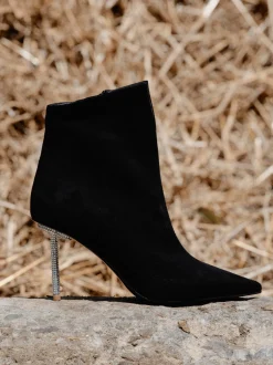Konstantin Starke – Ankle Boots aus Veloursleder Schwarz