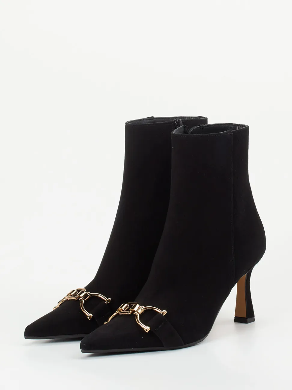 Konstantin Starke – Ankle Boots aus Veloursleder Schwarz