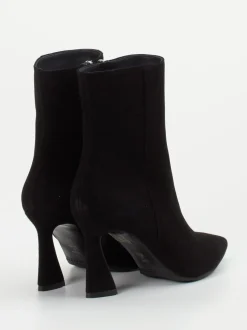 Konstantin Starke – Ankle Boots aus Veloursleder Schwarz