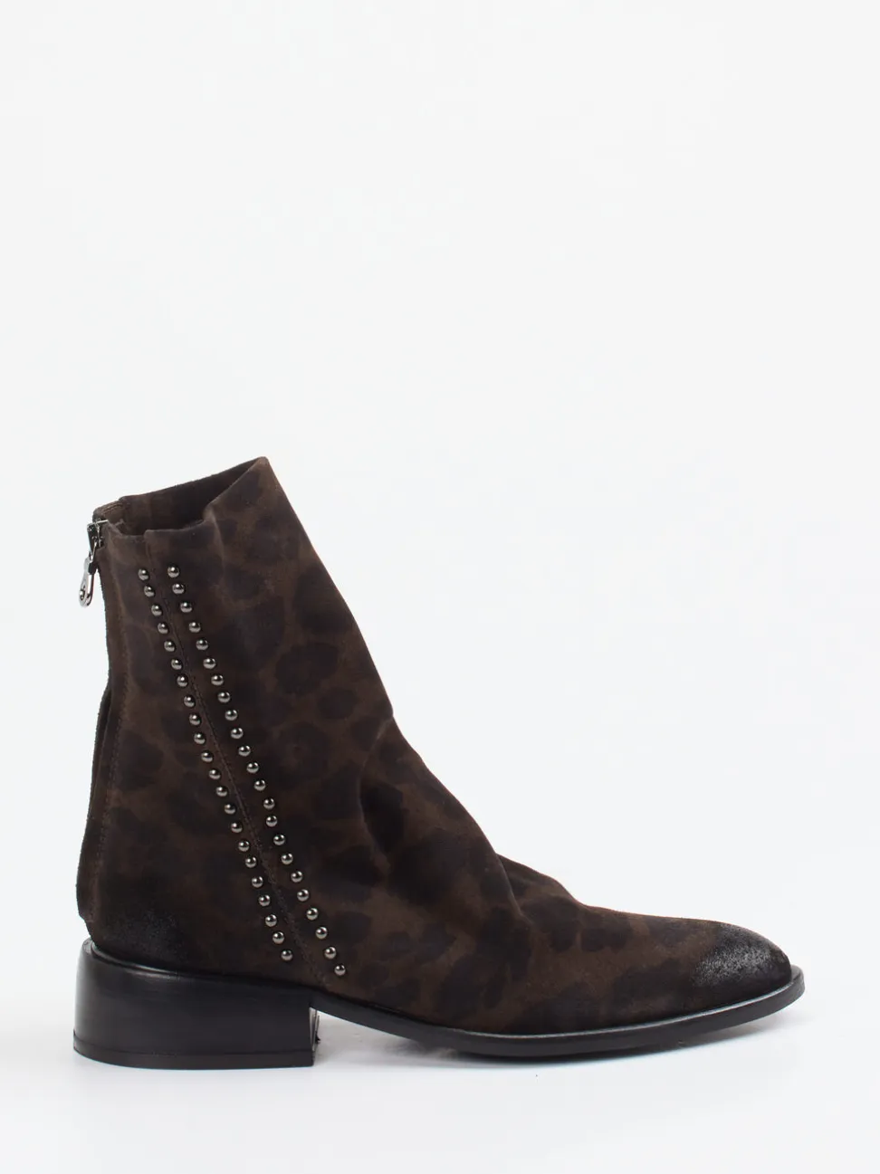 Konstantin Starke – Ankle Boots aus Veloursleder braun