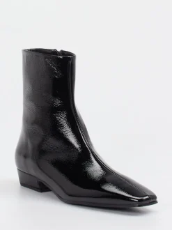 Konstantin Starke – Ankle Boots aus Lackleder schwarz