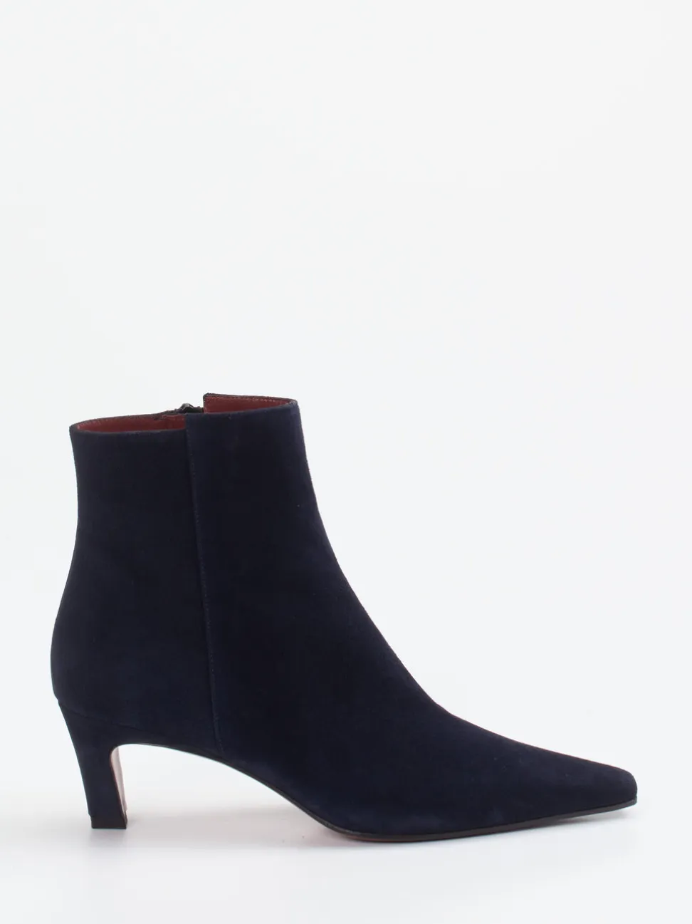 Konstantin Starke – Ankle Boots aus Veloursleder Dunkelblau