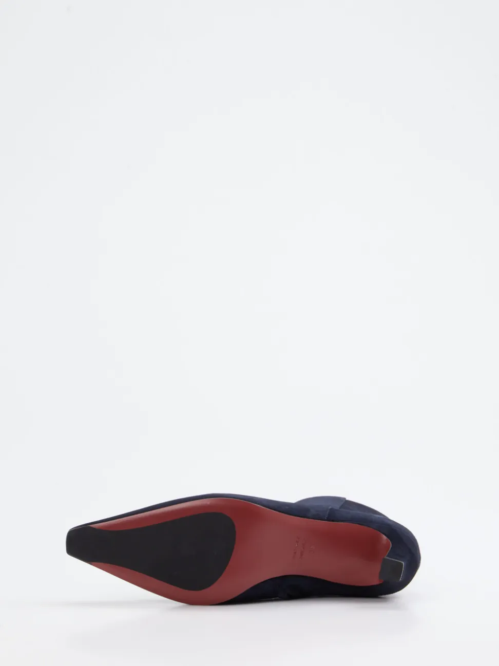 Konstantin Starke – Ankle Boots aus Veloursleder Dunkelblau