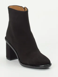 Konstantin Starke – Ankle Boots aus Veloursleder schwarz