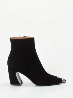 Konstantin Starke – Ankle Boots aus Veloursleder Schwarz