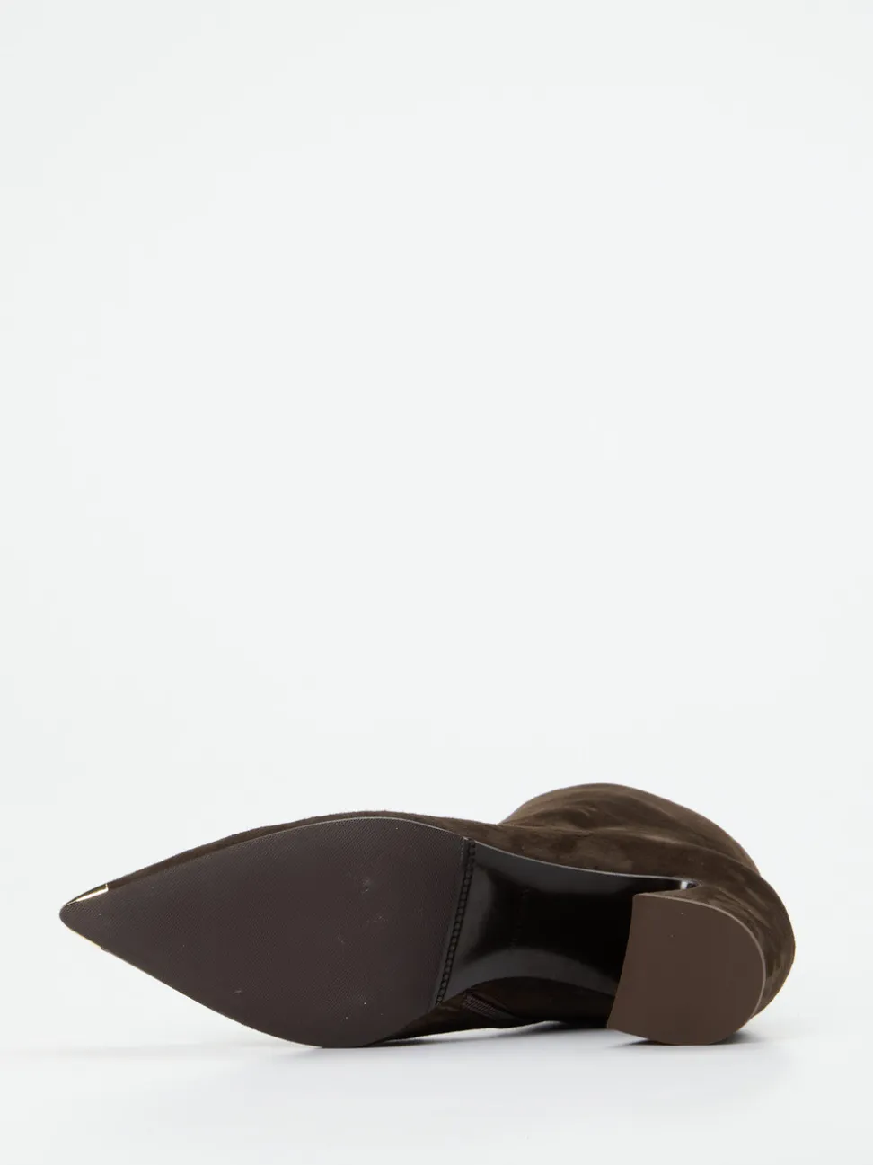 Konstantin Starke – Ankle Boots aus Veloursleder Dunkelbraun