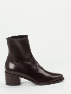Konstantin Starke – Ankle Boots aus Lammleder Dunkelbraun
