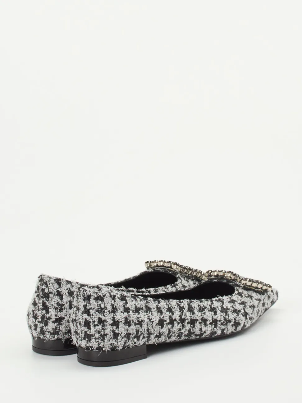 Konstantin Starke – Ballerinas aus Bouclé-Textil hellgrau