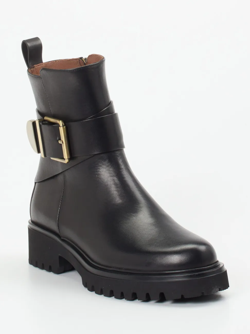 Konstantin Starke – Biker Boots aus Kalbleder schwarz