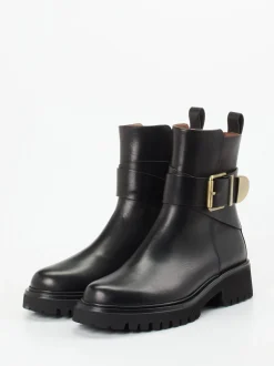 Konstantin Starke – Biker Boots aus Kalbleder schwarz