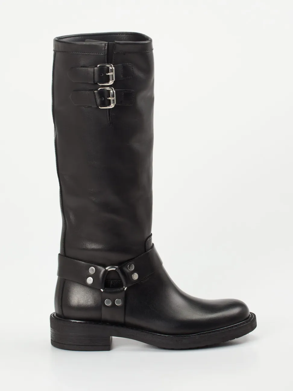 Konstantin Starke – Biker Boots aus Kalbleder schwarz