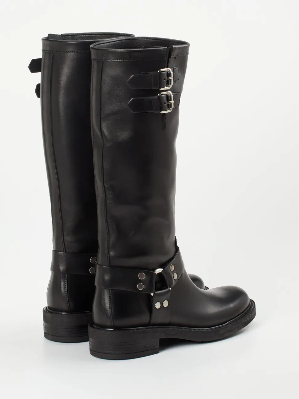 Konstantin Starke – Biker Boots aus Kalbleder schwarz