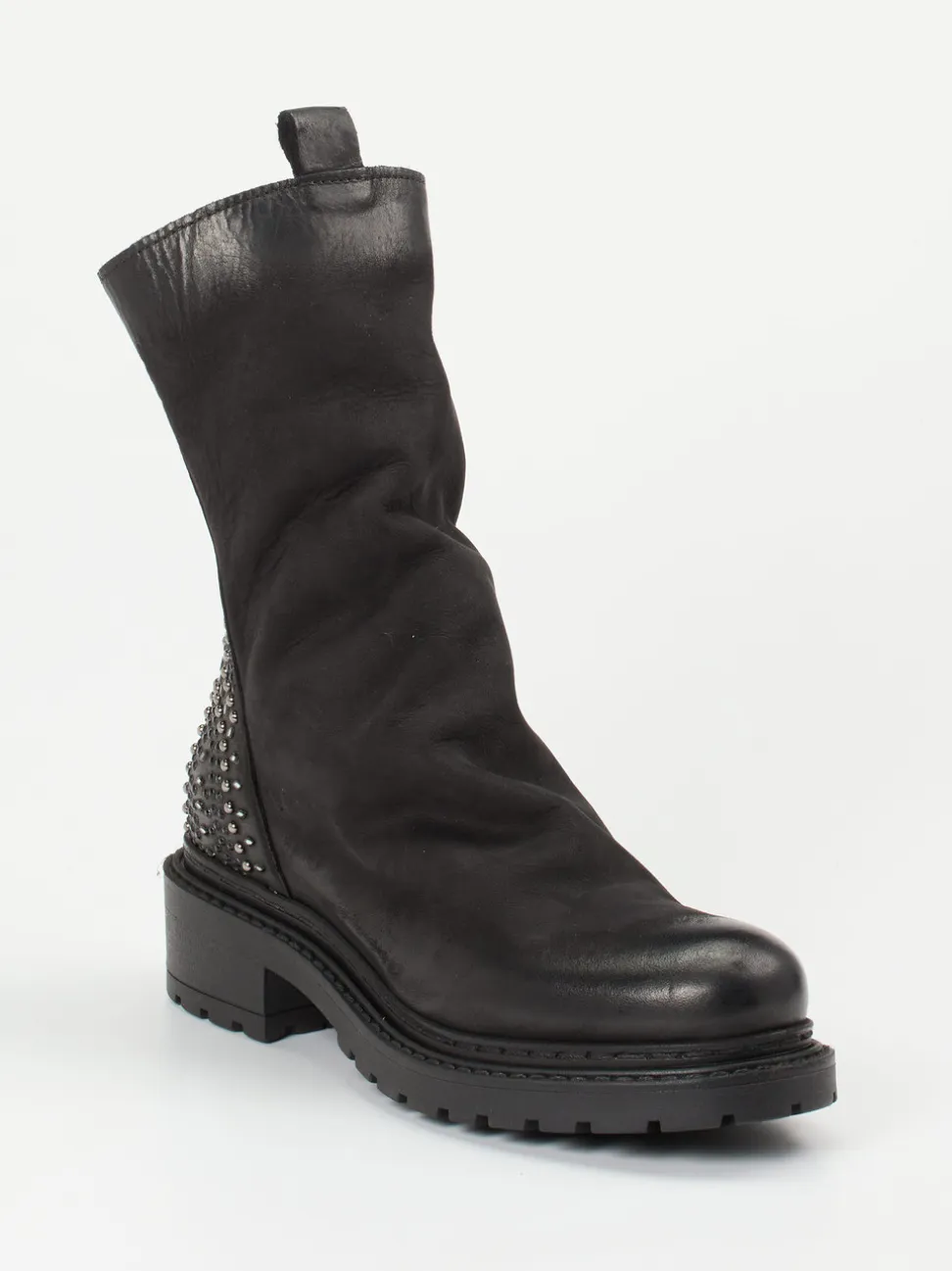 Konstantin Starke – Biker Boots aus Nubukleder schwarz