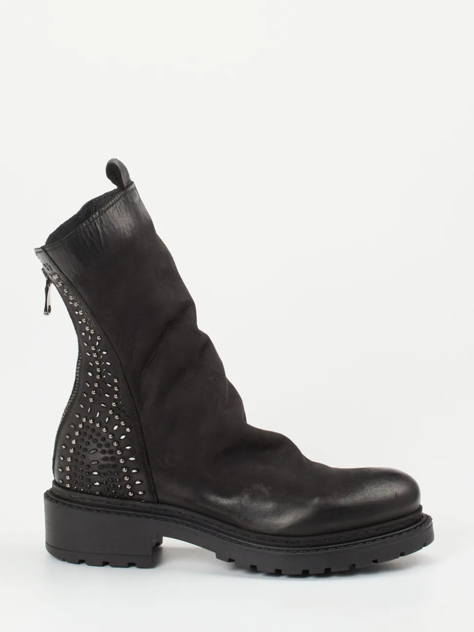 Konstantin Starke – Biker Boots aus Nubukleder schwarz