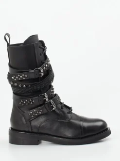 Konstantin Starke – Biker Boots aus Kalbleder schwarz