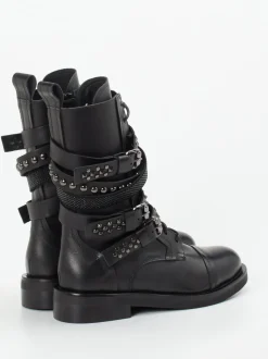 Konstantin Starke – Biker Boots aus Kalbleder schwarz