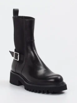 Konstantin Starke – Biker Boots aus Kalbleder schwarz