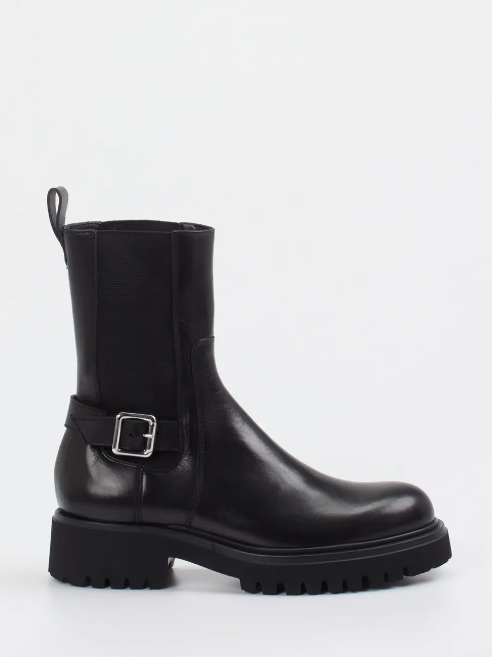 Konstantin Starke – Biker Boots aus Kalbleder schwarz