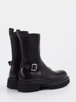 Konstantin Starke – Biker Boots aus Kalbleder schwarz