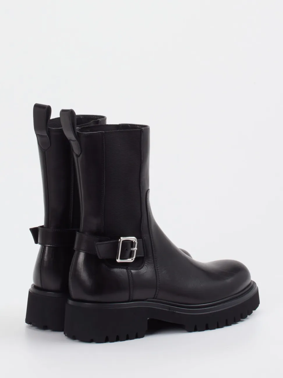 Konstantin Starke – Biker Boots aus Kalbleder schwarz