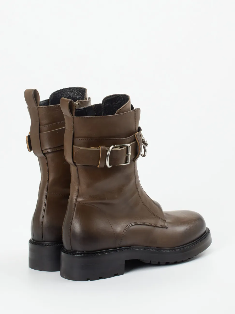 Konstantin Starke – Biker-Stiefelette aus Kalbleder braun