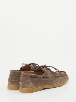 Konstantin Starke – Bootsschuh aus Veloursleder Braun