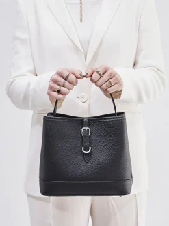 Konstantin Starke – Bucket Bag aus Kalbleder Schwarz