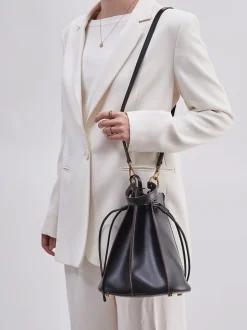 Konstantin Starke – Bucket Bag aus Kalbleder Schwarz