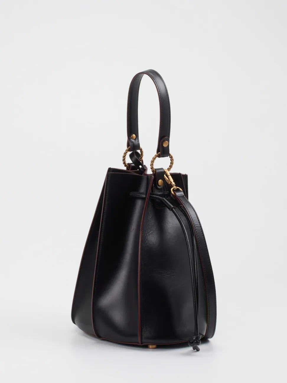 Konstantin Starke – Bucket Bag aus Kalbleder Schwarz