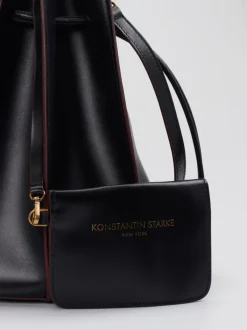 Konstantin Starke – Bucket Bag aus Kalbleder Schwarz