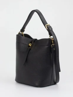 Konstantin Starke – Bucket Bag aus Kalbleder Schwarz